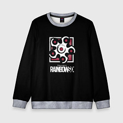 Свитшот детский Радуга 6 шутер гейм, цвет: 3D-меланж