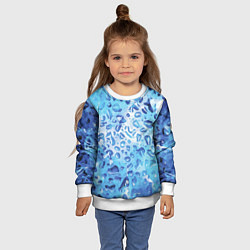 Свитшот детский Абстракция паттерн воды и неба, цвет: 3D-белый — фото 2