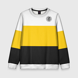 Свитшот детский За веру царя и святую триединую Русь Хризма, цвет: 3D-белый