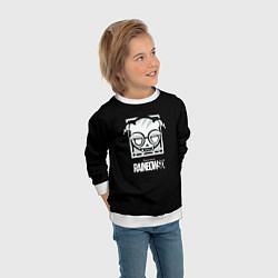 Свитшот детский Rainbow six logo games action, цвет: 3D-белый — фото 2