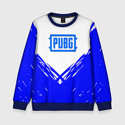 Свитшот детский PUBG синие краски, цвет: 3D-синий
