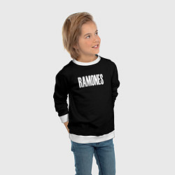 Свитшот детский Ramones white logo, цвет: 3D-белый — фото 2