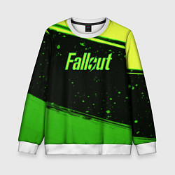 Свитшот детский Fallout toxic line, цвет: 3D-белый