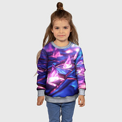 Свитшот детский Абстракция из блестящих камней и плит, цвет: 3D-меланж — фото 2