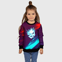 Свитшот детский Samurai geometry stripes neon, цвет: 3D-черный — фото 2