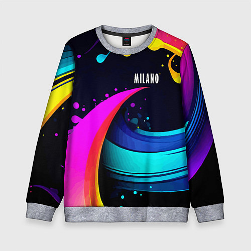 Детский свитшот Neon abstraction - Milano / 3D-Меланж – фото 1