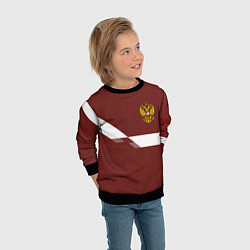 Свитшот детский Россия спорт геометрия, цвет: 3D-черный — фото 2