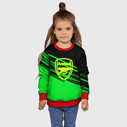 Свитшот детский Arsenal geometry line green, цвет: 3D-красный — фото 2