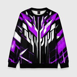 Детский свитшот Purple and white abstraction on a black background