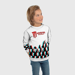 Свитшот детский Billie Eilish x Monster energy, цвет: 3D-белый — фото 2