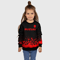 Свитшот детский Suzuki - red gradient посередине, цвет: 3D-черный — фото 2