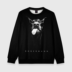 Свитшот детский Dobermann head, цвет: 3D-черный