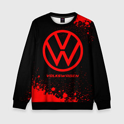 Свитшот детский Volkswagen - red gradient, цвет: 3D-черный