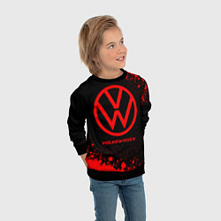 Свитшот детский Volkswagen - red gradient, цвет: 3D-черный — фото 2