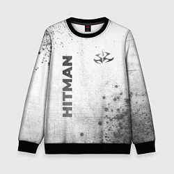 Детский свитшот Hitman - white gradient вертикально