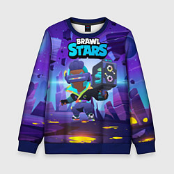 Свитшот детский Brock rgb hacker skin Brawl stars, цвет: 3D-синий