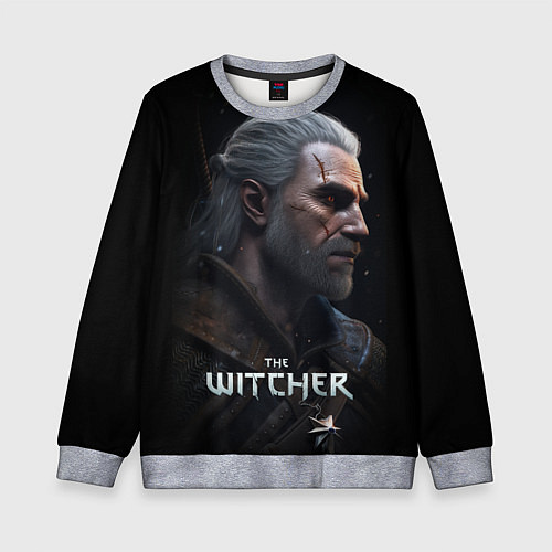 Детский свитшот The Witcher poster / 3D-Меланж – фото 1