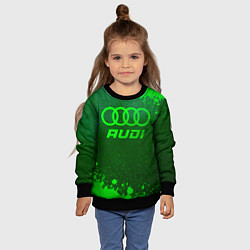 Свитшот детский Audi - green gradient, цвет: 3D-черный — фото 2