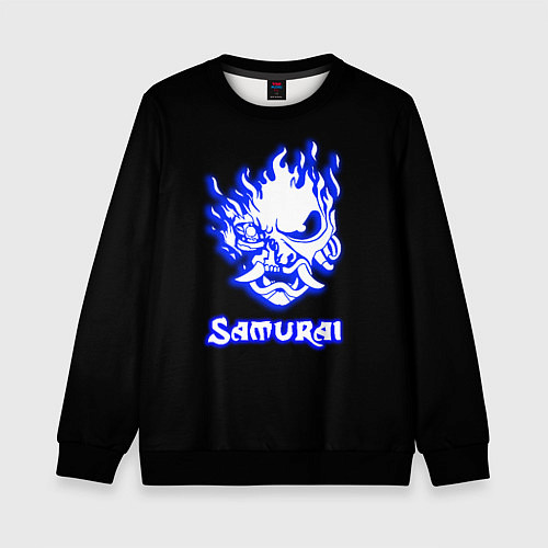 Детский свитшот Samurai logo ghost / 3D-Черный – фото 1