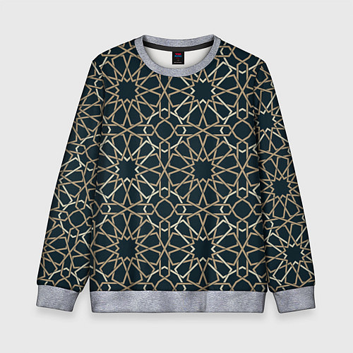 Детский свитшот Геометрический паттерн арабеска / 3D-Меланж – фото 1