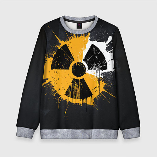 Детский свитшот Знак радиации / 3D-Меланж – фото 1