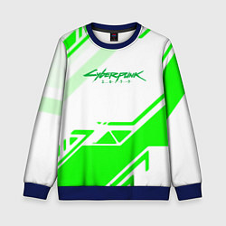 Свитшот детский Cyberpunk 2077 geometry green, цвет: 3D-синий