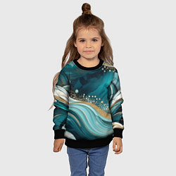 Свитшот детский Бирюзовый подводный мир, цвет: 3D-черный — фото 2