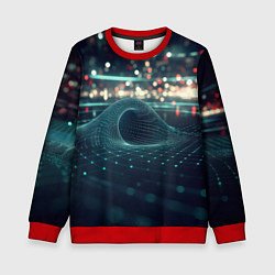 Свитшот детский Кибернетическое пространство, цвет: 3D-красный