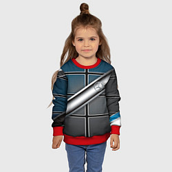 Свитшот детский Mercedes benz sport geometry, цвет: 3D-красный — фото 2