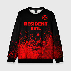 Свитшот детский Resident Evil - red gradient посередине, цвет: 3D-черный