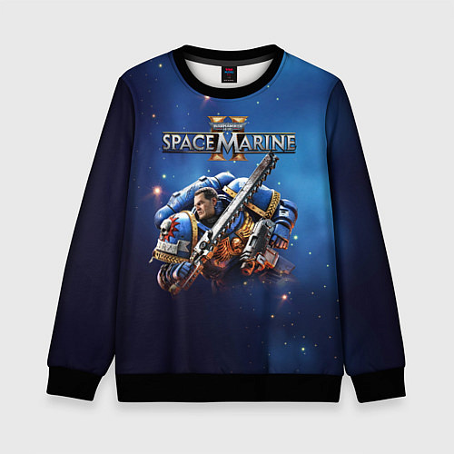 Детский свитшот Captain Titus Warhammer 40000 space marine 2 / 3D-Черный – фото 1