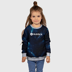 Свитшот детский Deadlock logo синие молнии, цвет: 3D-меланж — фото 2