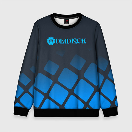 Детский свитшот Deadlock синий логотип / 3D-Черный – фото 1