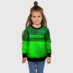 Свитшот детский Doom - green gradient посередине, цвет: 3D-черный — фото 2