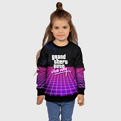 Свитшот детский GTA retro wave, цвет: 3D-черный — фото 2