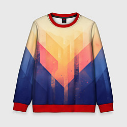 Свитшот детский Abstract art - geometric shapes, цвет: 3D-красный