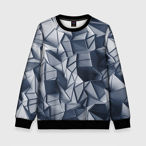 Детский свитшот Геометрические грани / 3D-Черный – фото 1