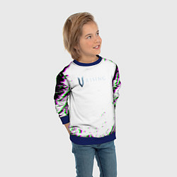 Свитшот детский Vrising глитч краски, цвет: 3D-синий — фото 2
