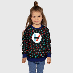 Свитшот детский Twenty one pilots glitch, цвет: 3D-синий — фото 2