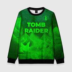 Детский свитшот Tomb Raider - green gradient посередине