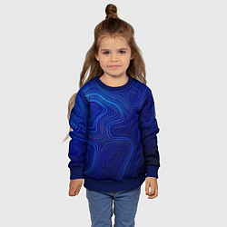 Свитшот детский Синяя топография, цвет: 3D-синий — фото 2