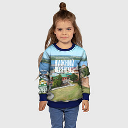 Свитшот детский Нижний Новгород кремль, цвет: 3D-синий — фото 2