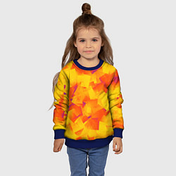 Свитшот детский Желтый калейдоскоп, цвет: 3D-синий — фото 2