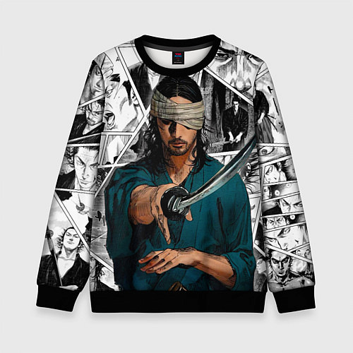 Детский свитшот Musashi Miyamoto / 3D-Черный – фото 1