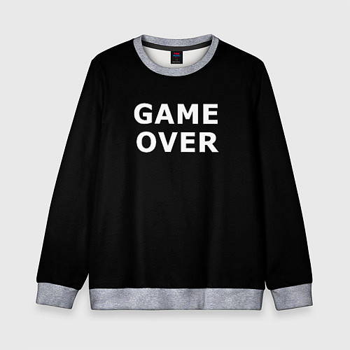 Детский свитшот Game over white logo / 3D-Меланж – фото 1