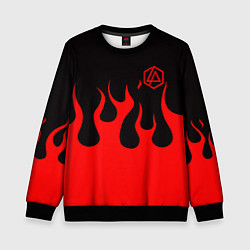 Детский свитшот Linkin park logo fire