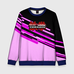 Свитшот детский Tekken pink line, цвет: 3D-синий