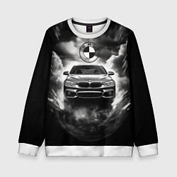 Свитшот детский BMW буря и ливень, цвет: 3D-белый