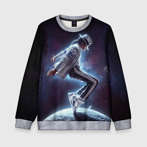 Детский свитшот Michael Jackson on the moon / 3D-Меланж – фото 1