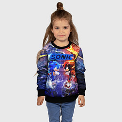 Свитшот детский Соник и Шэдоу ёжики, цвет: 3D-черный — фото 2